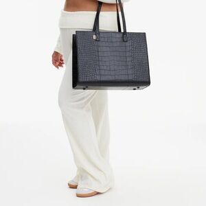 BEIS | The Work Tote in Black Croc